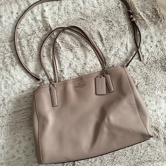 Purple/Taupe Coach Purse - Picture 3 of 6